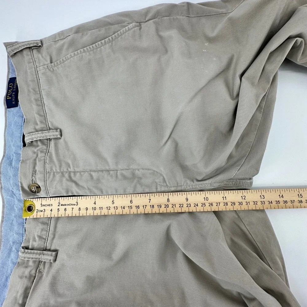 Polo Ralph Lauren Mens Stretch Straight Fit‎ Chino Pants Khaki Tan 36/30 36x30